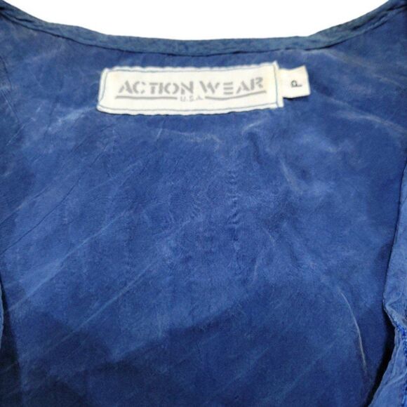 Vintage Action Wear USA Top Size Small Women's Vintage Top Vest Button Front Vtg - Picture 10 of 11